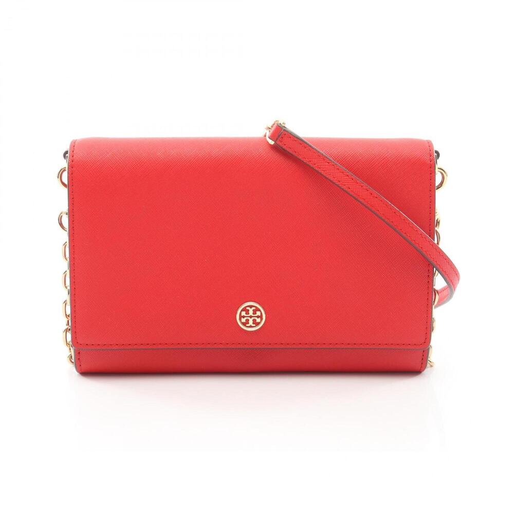 Tory Burch Robinson Shoulder Bag/Handbag, Leather, Women's, Red
